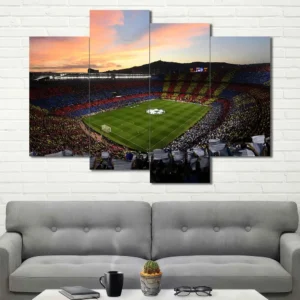 Football Stadium Sunset Wall Art – Panorama