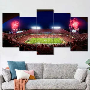Georgia Bulldogs Stadium Fireworks Wall Art