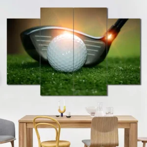 Golf Club and Ball Wall Art – Close-Up