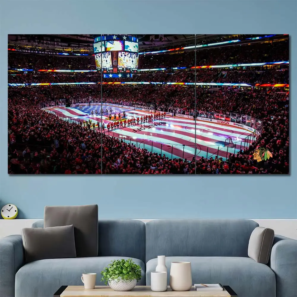 Hockey Arena American Flag Wall Art – Ceremony - Image 2