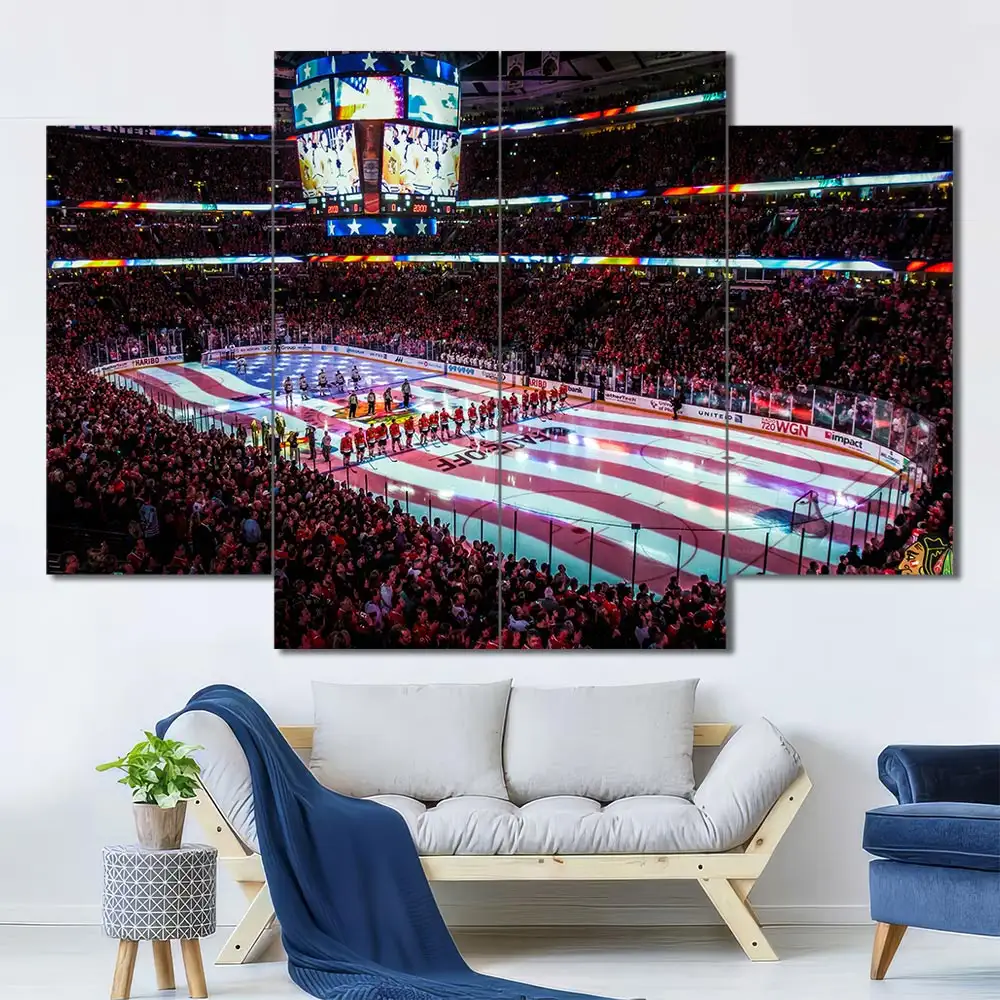 Hockey Arena American Flag Wall Art – Ceremony - Image 3