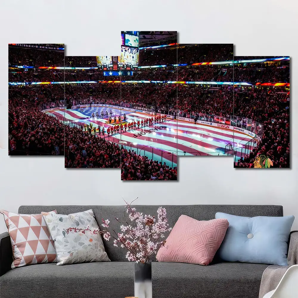 Hockey Arena American Flag Wall Art – Ceremony - Image 5