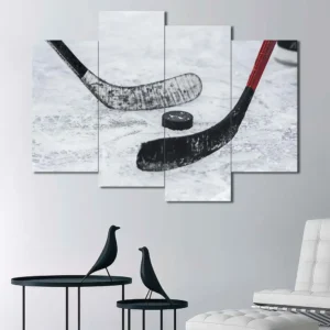 Hockey Sticks and Puck Wall Art – Ice