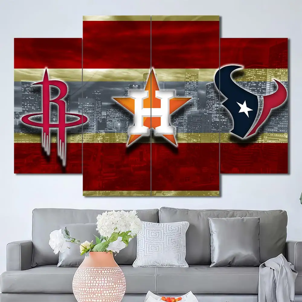 Houston Sports Teams Rustic Wall Art - Image 3