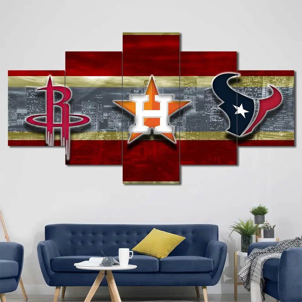 Houston Sports Teams Rustic Wall Art - Image 5