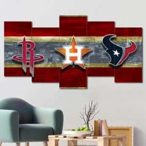 Houston Sports Teams Rustic Wall Art