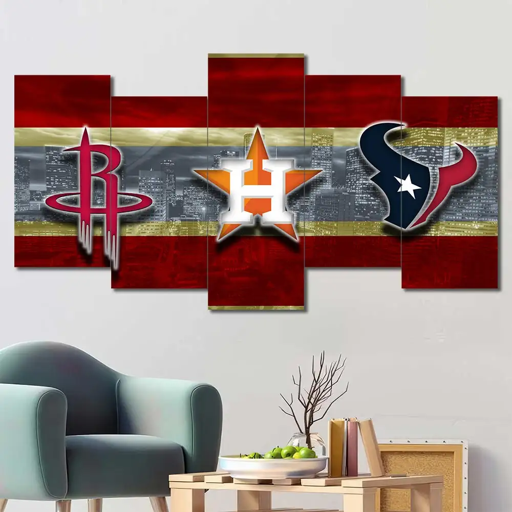 Houston Sports Teams Rustic Wall Art