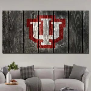 Indiana Hoosiers Rustic Logo Wall Art