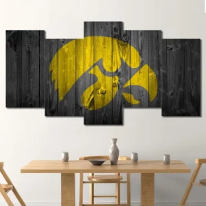 Iowa Hawkeyes Rustic Logo Wall Art