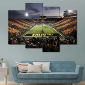Iowa Hawkeyes Stadium Black Gold Wall Art
