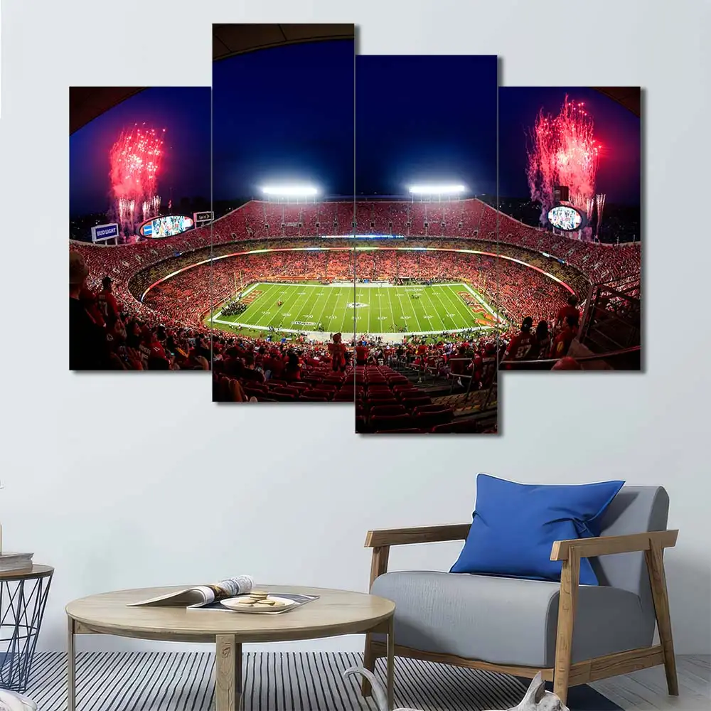 Kansas City Chiefs Arrowhead Stadium Wall Art – Fireworks - Image 3