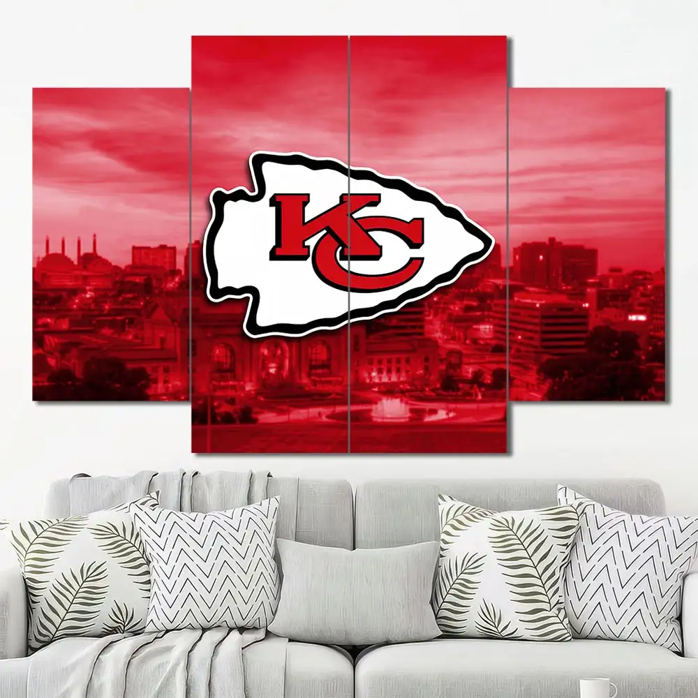 Kansas City Chiefs Skyline Logo Wall Art - Image 3