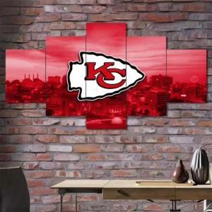 Kansas City Chiefs Skyline Logo Wall Art