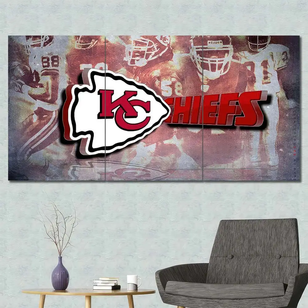 Kansas City Chiefs Vintage Collage Wall Art – Logo - Image 2