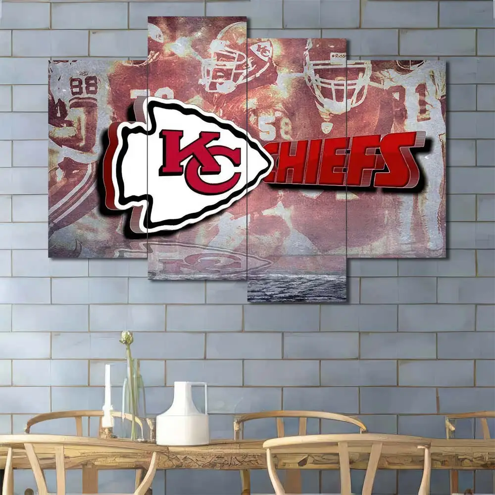 Kansas City Chiefs Vintage Collage Wall Art – Logo - Image 3