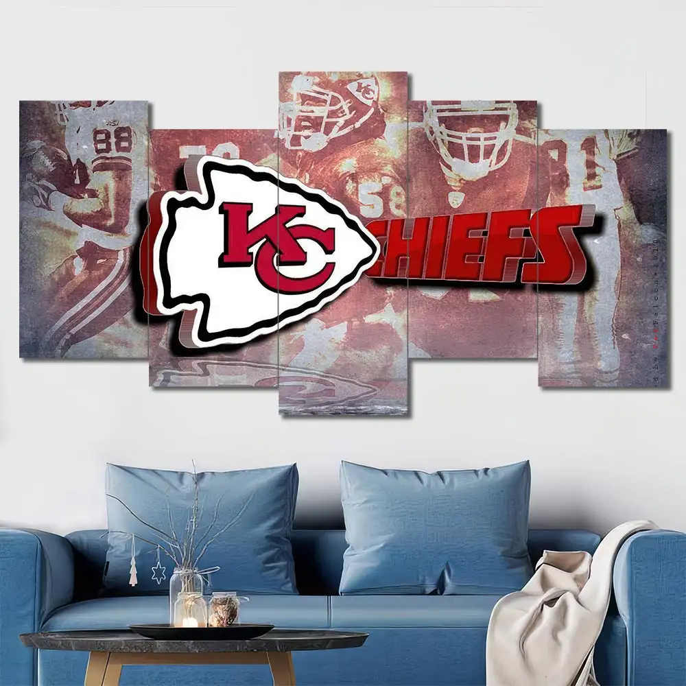 Kansas City Chiefs Vintage Collage Wall Art – Logo - Image 5