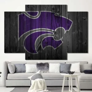 Kansas State Wildcats Rustic Logo Wall Art