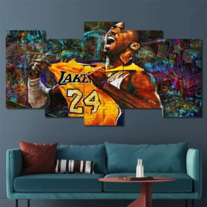 Kobe Bryant Lakers Graffiti Wall Art