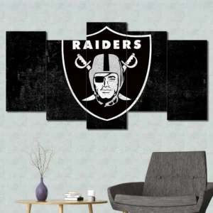 Las Vegas Raiders Black Logo Wall Art