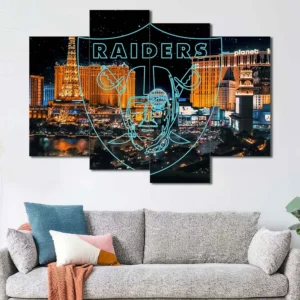 Las Vegas Raiders City Skyline Wall Art
