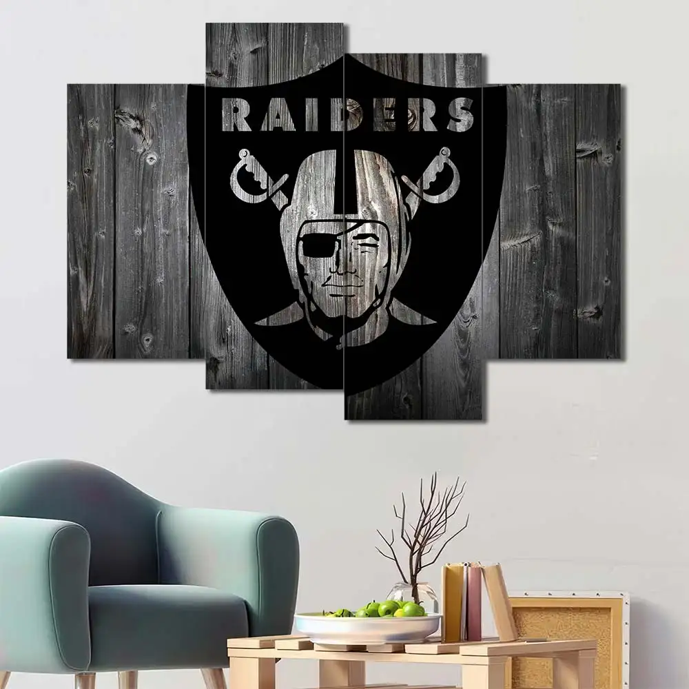Las Vegas Raiders Rustic Shield Wall Art - Image 3
