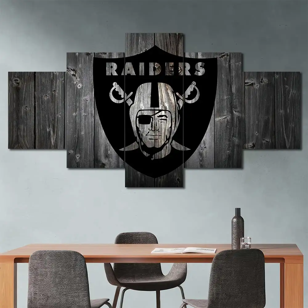 Las Vegas Raiders Rustic Shield Wall Art - Image 4