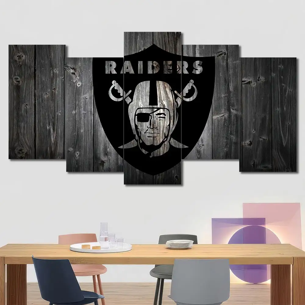 Las Vegas Raiders Rustic Shield Wall Art - Image 5