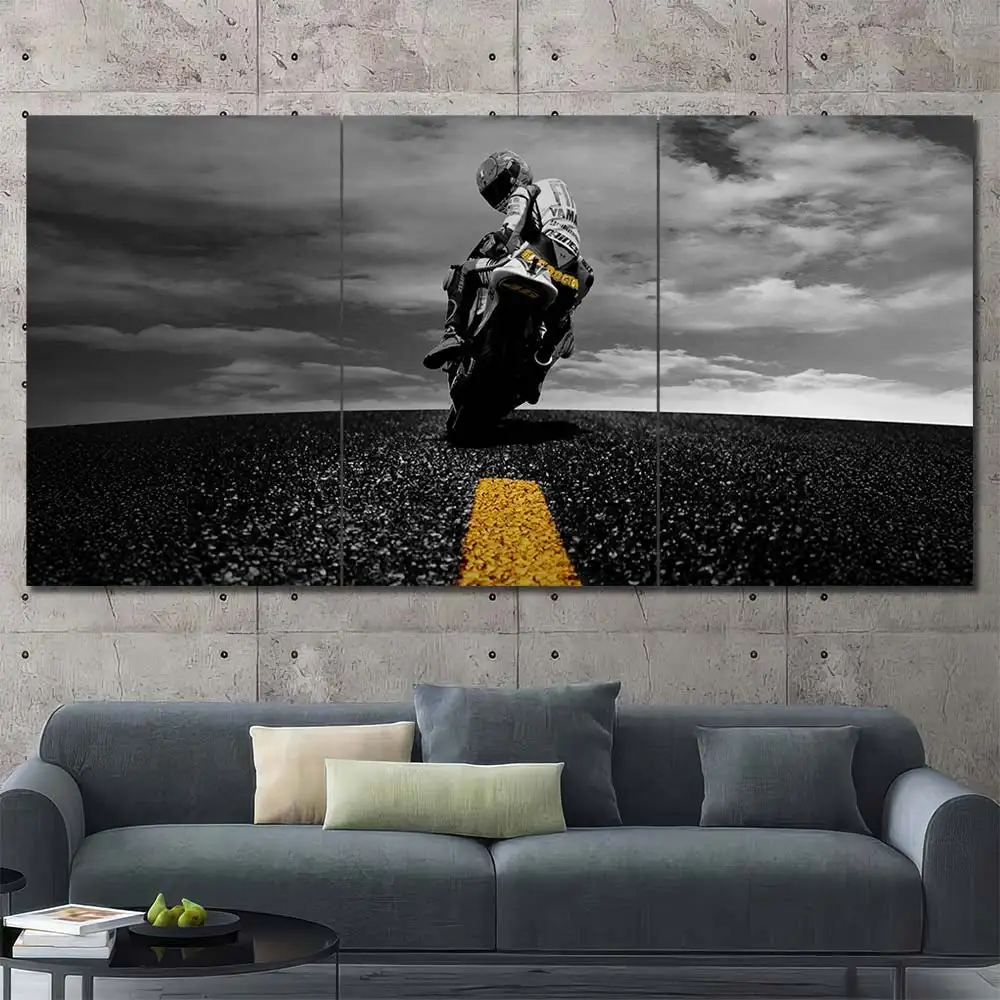 Lone Motorcycle Rider Wall Art – Open Road - Image 2