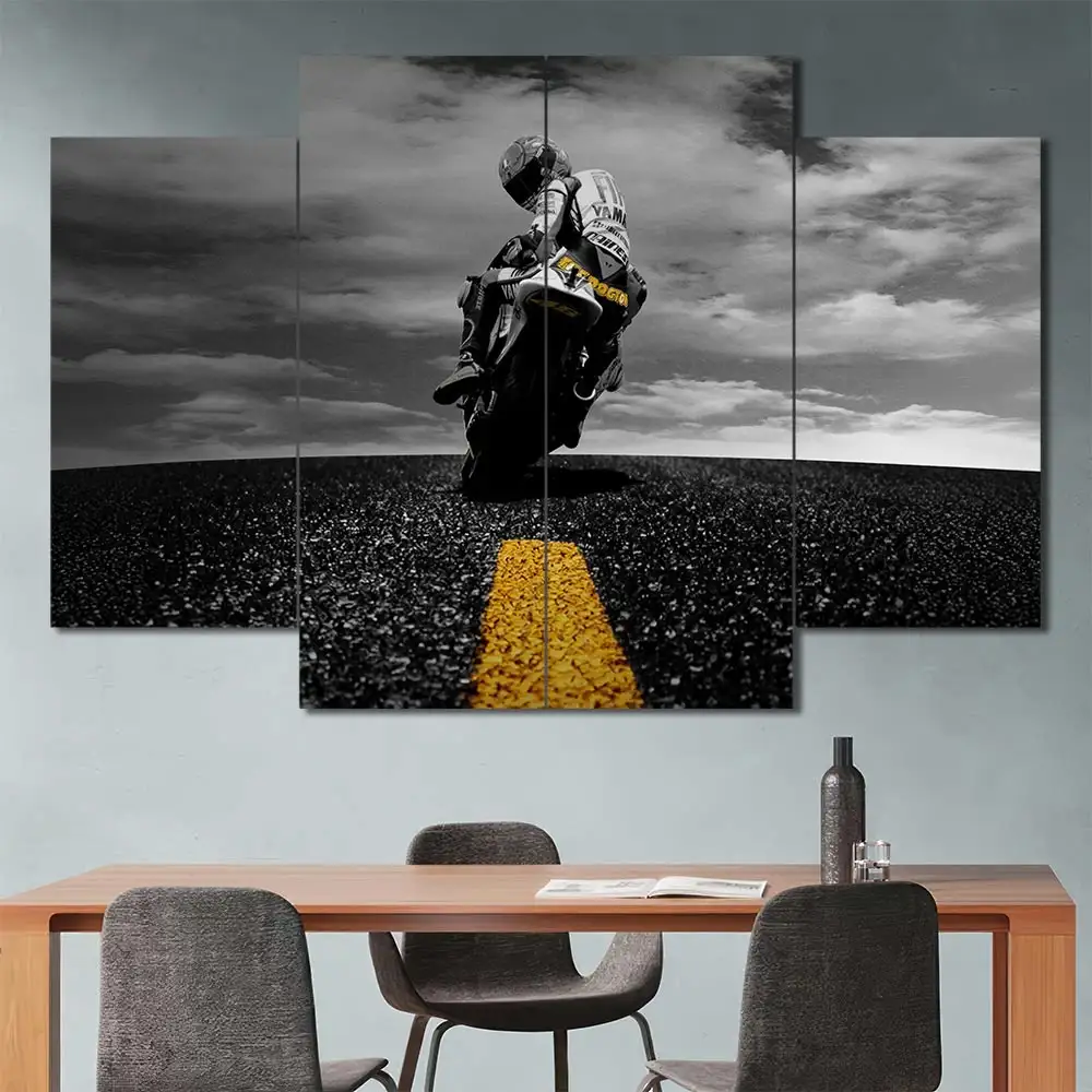 Lone Motorcycle Rider Wall Art – Open Road - Image 3