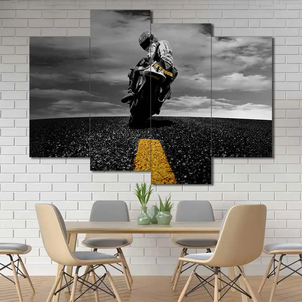Lone Motorcycle Rider Wall Art – Open Road - Image 4