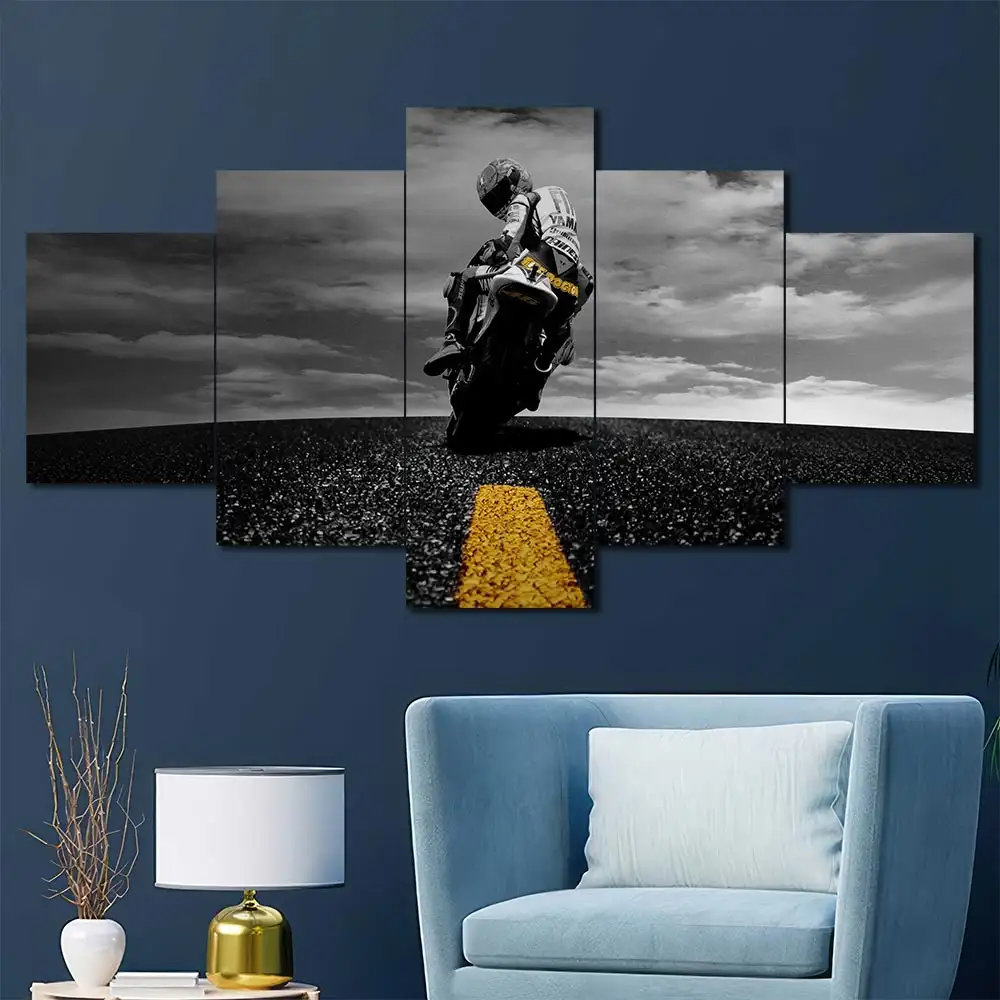 Lone Motorcycle Rider Wall Art – Open Road - Image 5