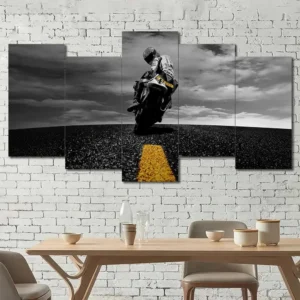 Lone Motorcycle Rider Wall Art – Open Road