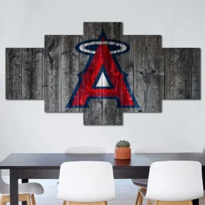 Los Angeles Angels Rustic Logo Wall Art