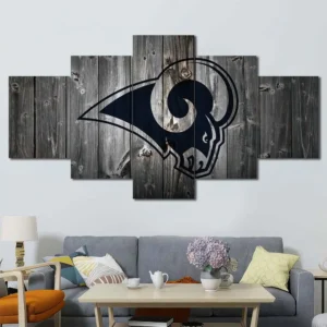 Los Angeles Rams Rustic Logo Wall Art