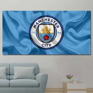 Manchester City Flag Crest Wall Art