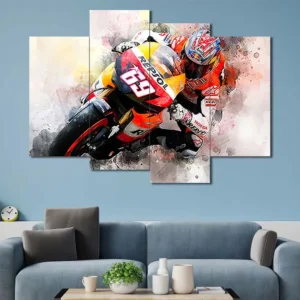 Marc Marquez MotoGP Watercolor Wall Art