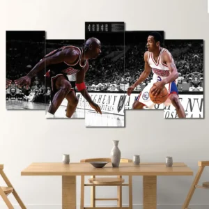 Michael Jordan Basketball Duel Wall Art