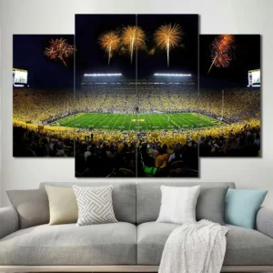 Michigan Stadium Fireworks Night Wall Art
