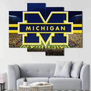 Michigan Wolverines Stadium Logo Wall Art