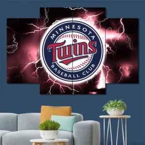 Minnesota Twins Lightning Logo Wall Art