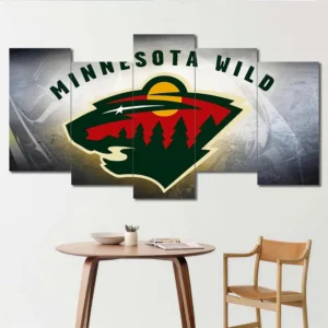 Minnesota Wild Vintage Logo Wall Art