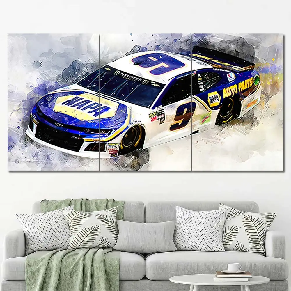 NAPA Number 9 Stock Car Wall Art – Watercolor - Image 2