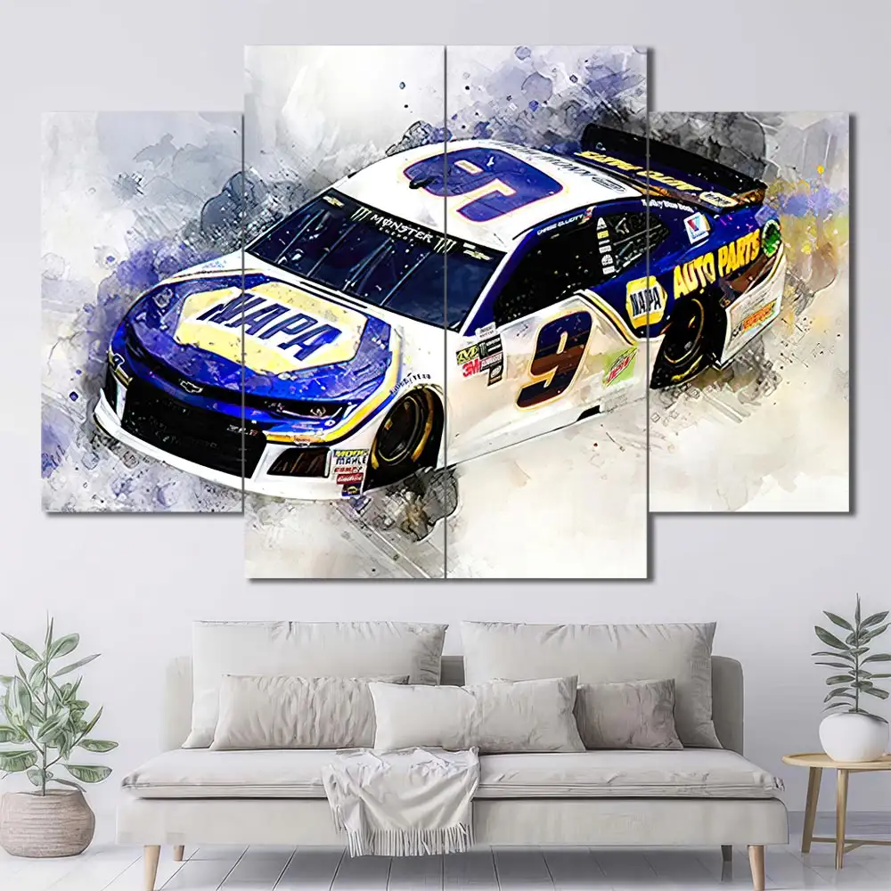 NAPA Number 9 Stock Car Wall Art – Watercolor - Image 3