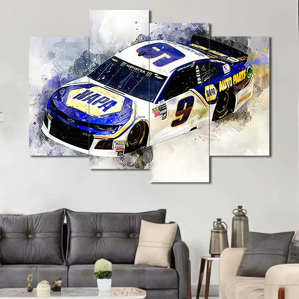 NAPA Number 9 Stock Car Wall Art – Watercolor - Image 4