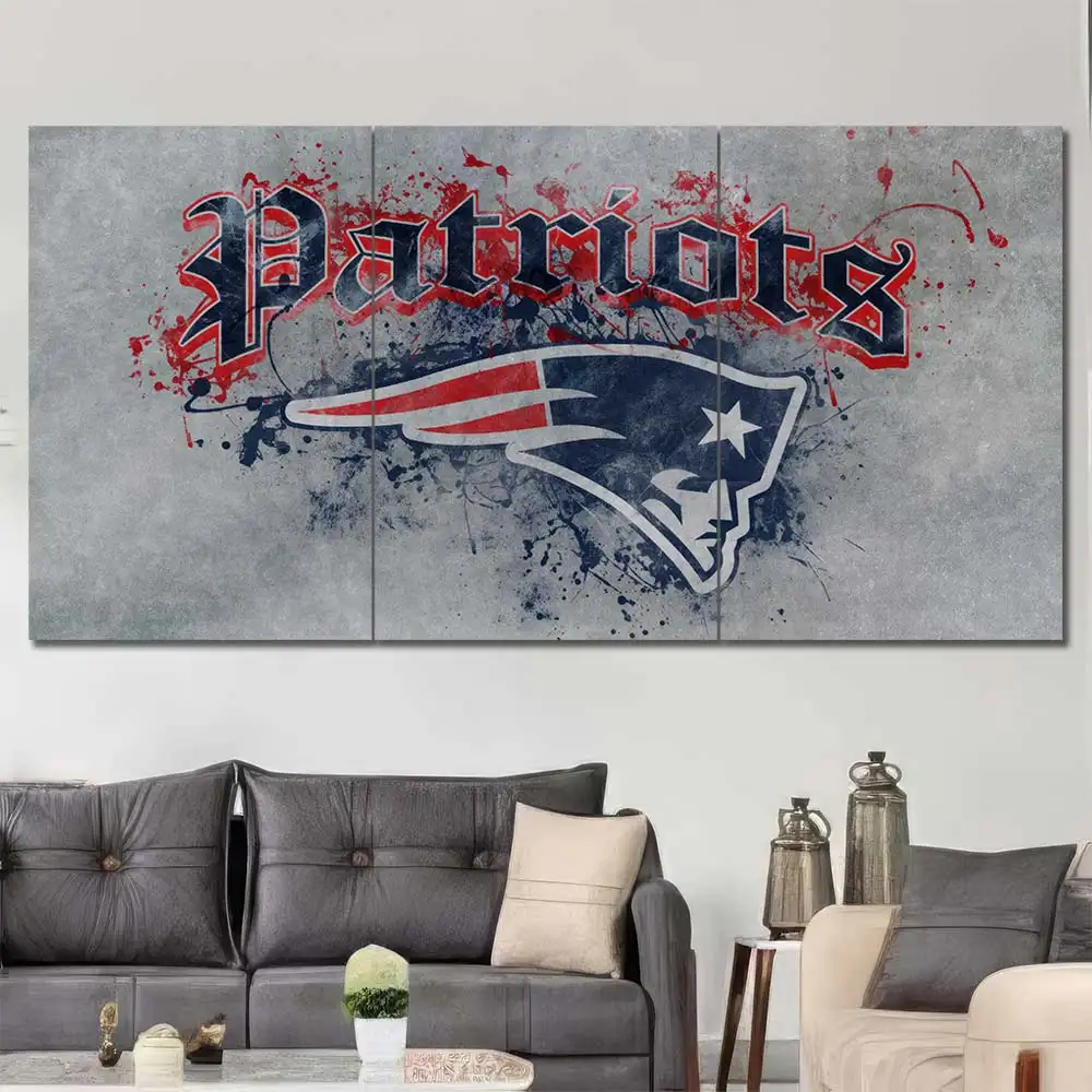 New England Patriots Grunge Logo Wall Art - Image 2