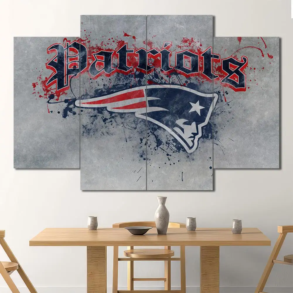 New England Patriots Grunge Logo Wall Art - Image 3