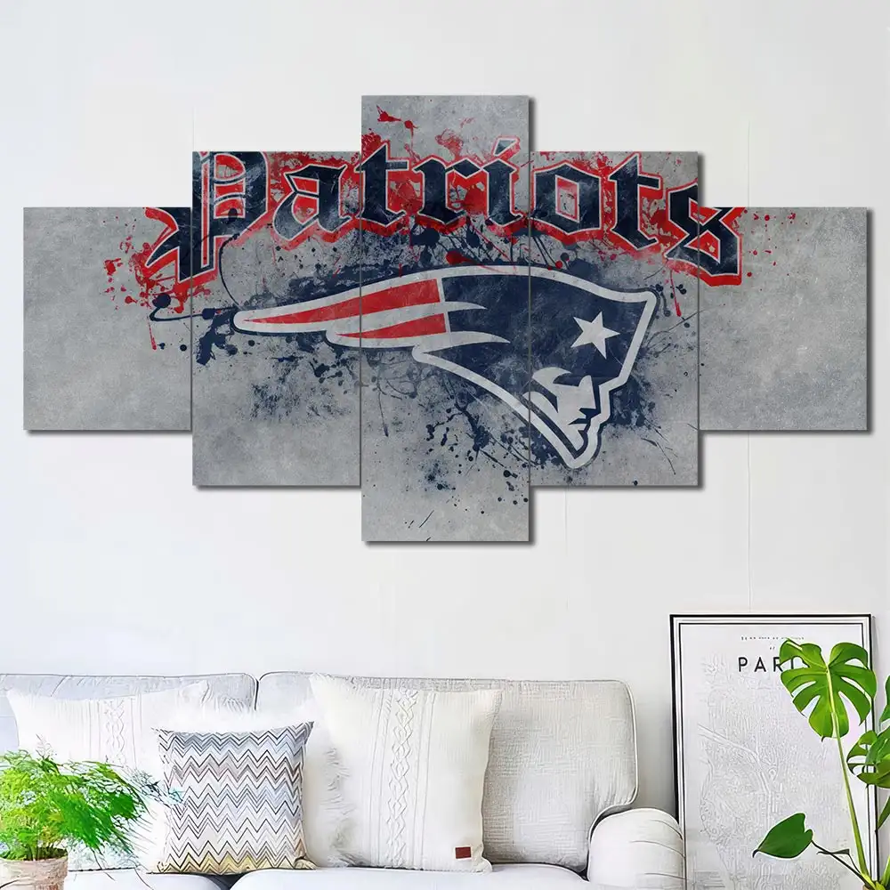 New England Patriots Grunge Logo Wall Art - Image 4