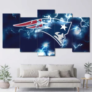 New England Patriots Lightning Logo Wall Art