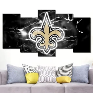 New Orleans Saints Lightning Logo Wall Art