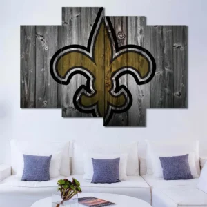 New Orleans Saints Rustic Fleur de Lis Wall Art